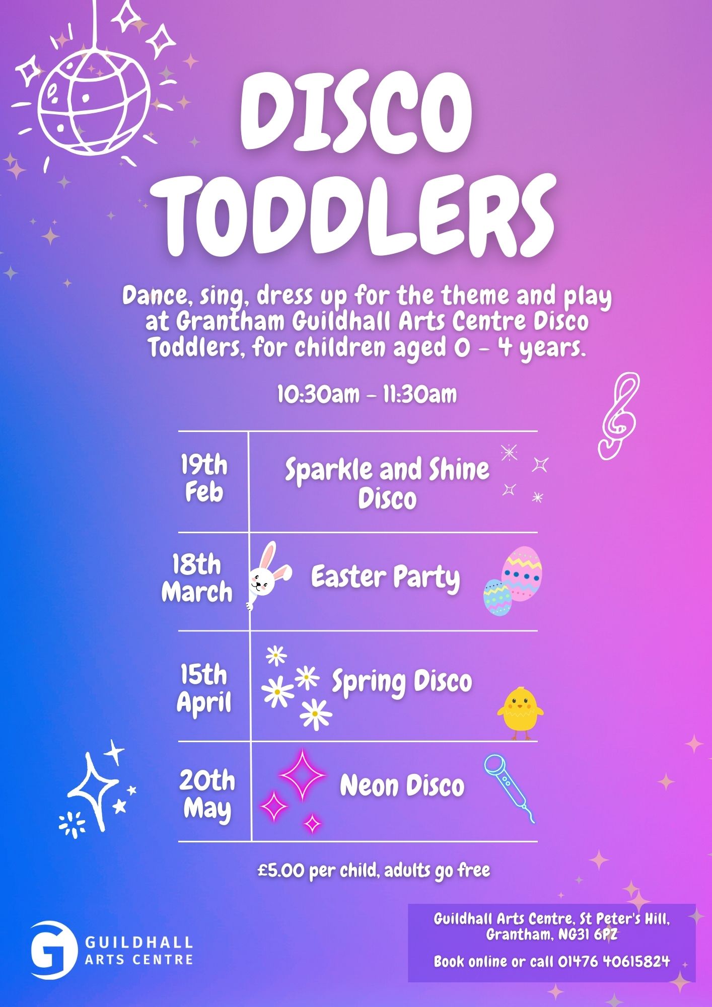 Disco Toddlers Flyers Grantham 2024